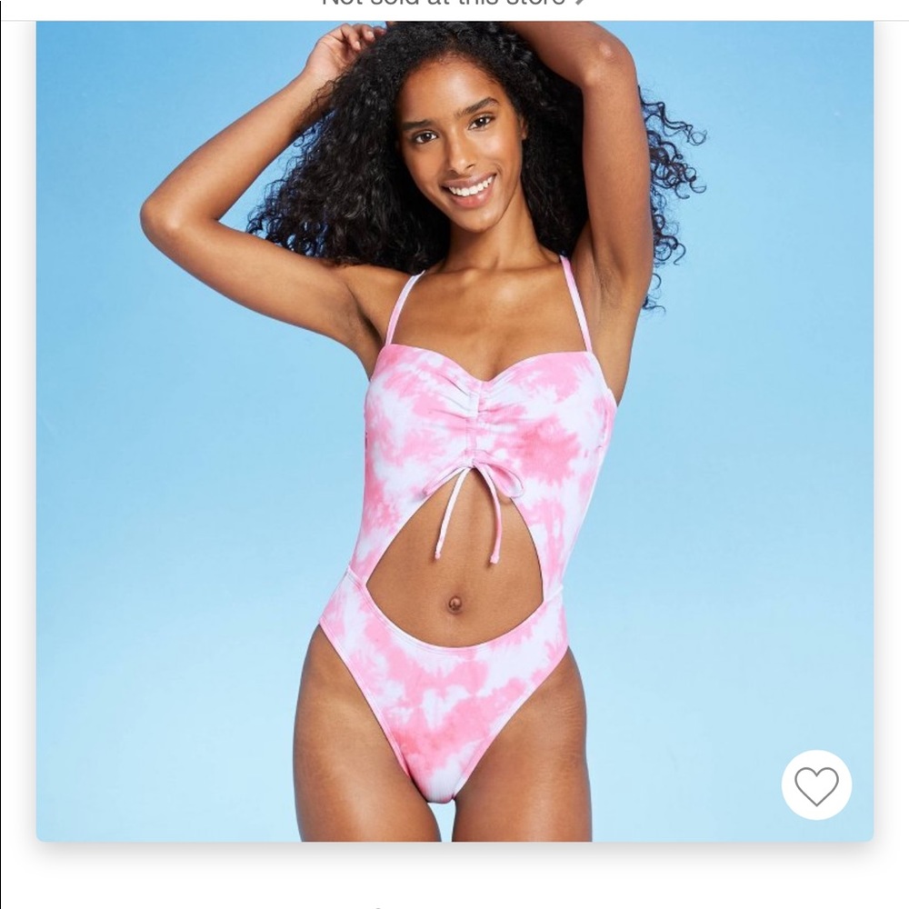 Juniors' Shoulder Tie One Piece Swimsuit -